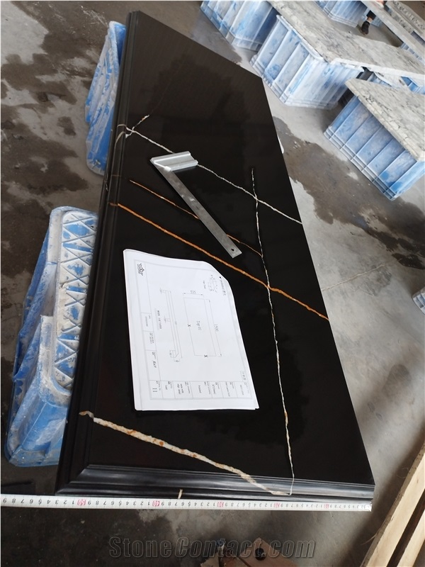AST 5048 Lauren Gold Quartz Artificial Stone Countertop