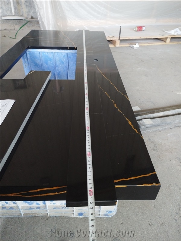 AST 5048 Lauren Gold Quartz Artificial Stone Countertop