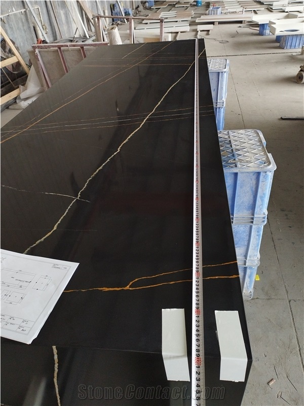 AST 5048 Lauren Gold Quartz Artificial Stone Countertop