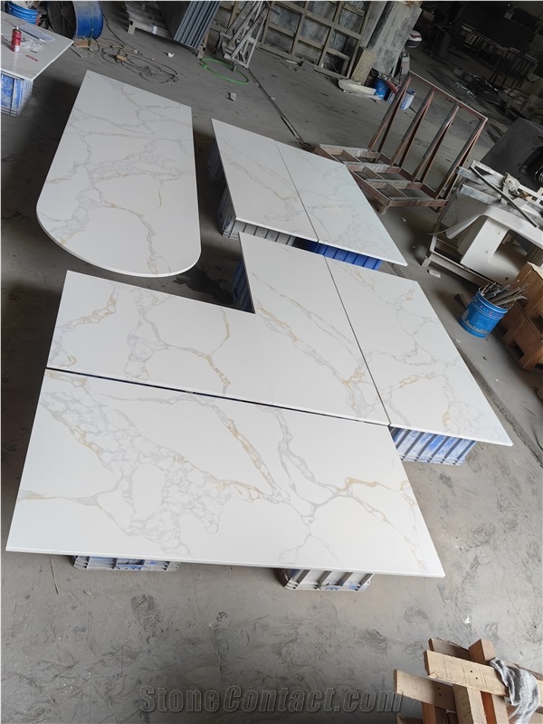AST 5058 Calacatta Ocean Quartz Artificial Stone Countertop