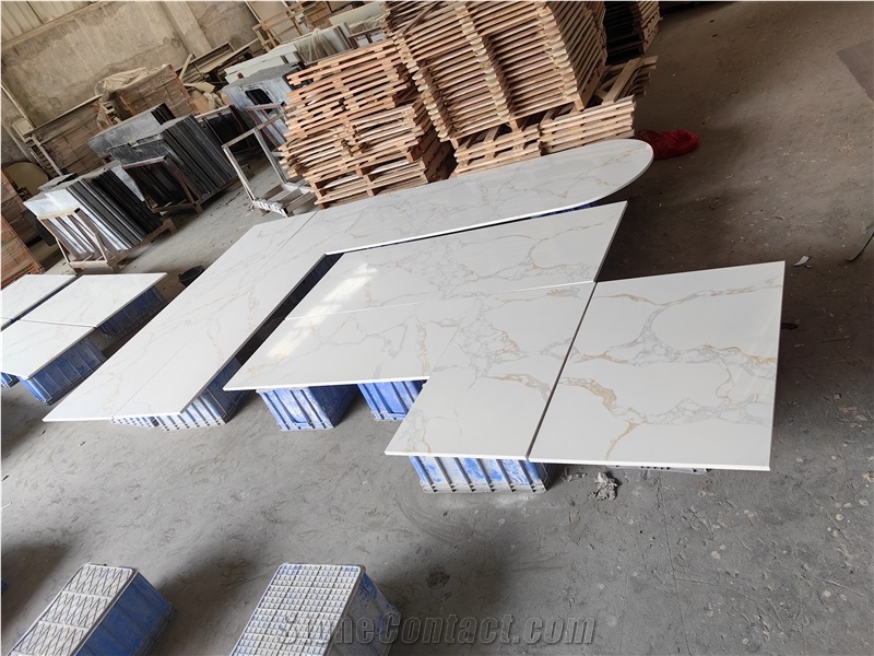 AST 5058 Calacatta Ocean Quartz Artificial Stone Countertop