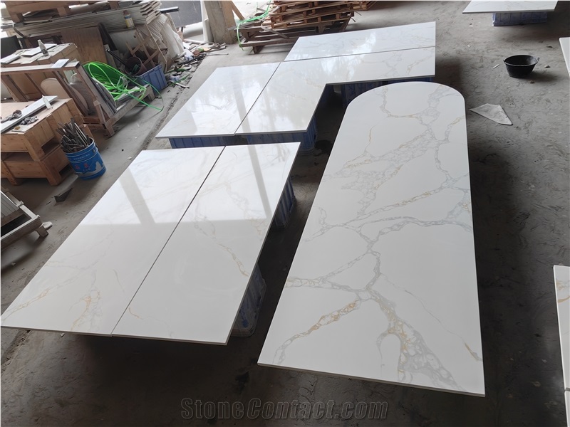 AST 5058 Calacatta Ocean Quartz Artificial Stone Countertop