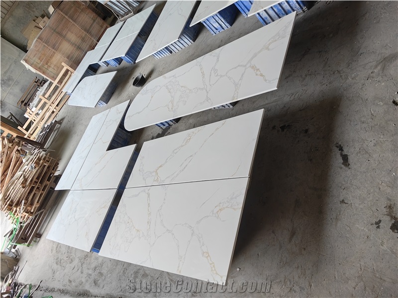 AST 5058 Calacatta Ocean Quartz Artificial Stone Countertop