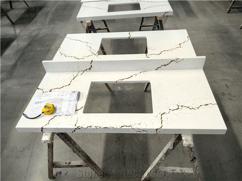 AST 5113 Berkshire Brass Quartz Artificial Stone Countertop
