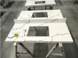 AST 5113 Berkshire Brass Quartz Artificial Stone Countertop