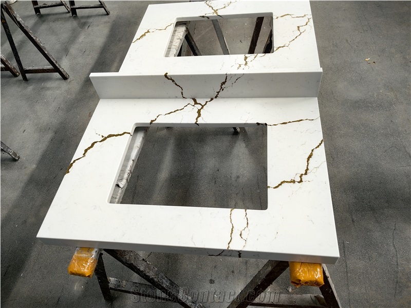 AST 5113 Berkshire Brass Quartz Artificial Stone Countertop