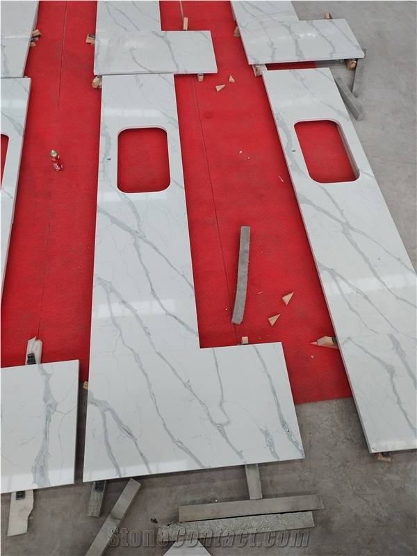 AST 6021 Glacier VM Quartz Artificial Stone Countertop