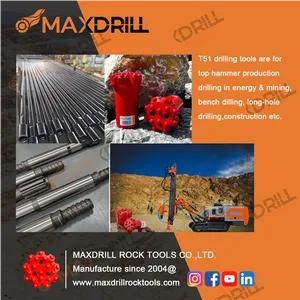 T51 89Mm Thread Buuton Bit For Bench And Long Hole Drilling