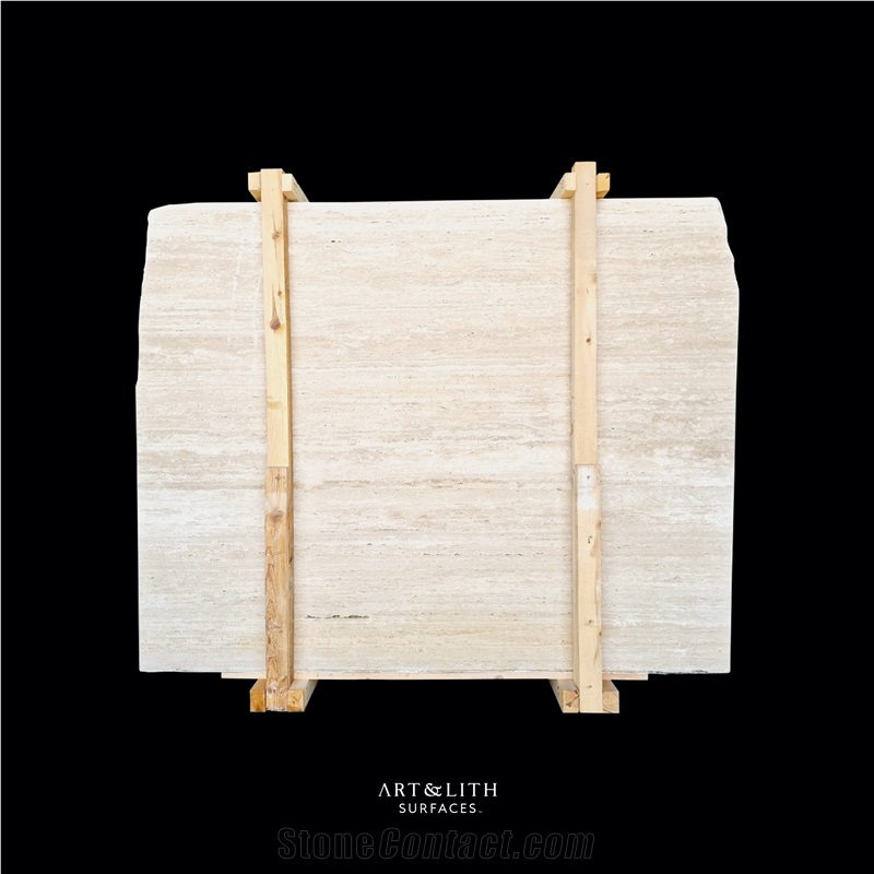 Light Travertine VC Slabs Unfilled