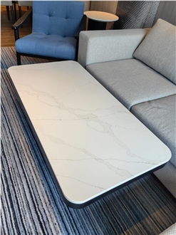 Beautiful Calacatta Quartz Slabs Stone Supplier Jumbo Size
