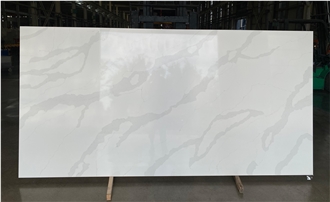 Beautiful Calacatta Quartz Slabs Stone Supplier Jumbo Size