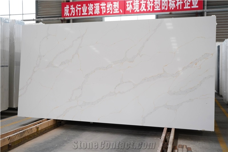 Calacatta Gold Quartz Slabs Factory Wholesale