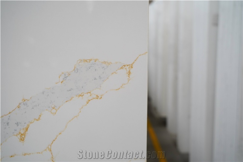 Calacatta Gold Quartz Slabs Factory Wholesale