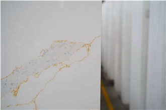 Calacatta Gold Quartz Slabs Factory Wholesale