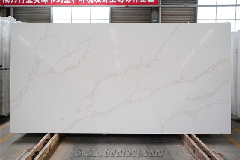 Calacatta Gold Quartz Slabs Factory Wholesale