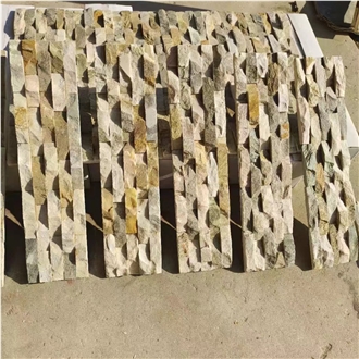3D Wave Shape Stone Veneer Wall Panels Culture Stone