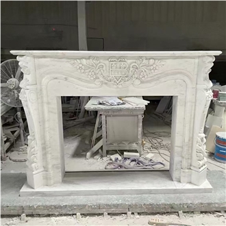 Cheaper  Black Marquina Marble Antique Fireplace Indoor