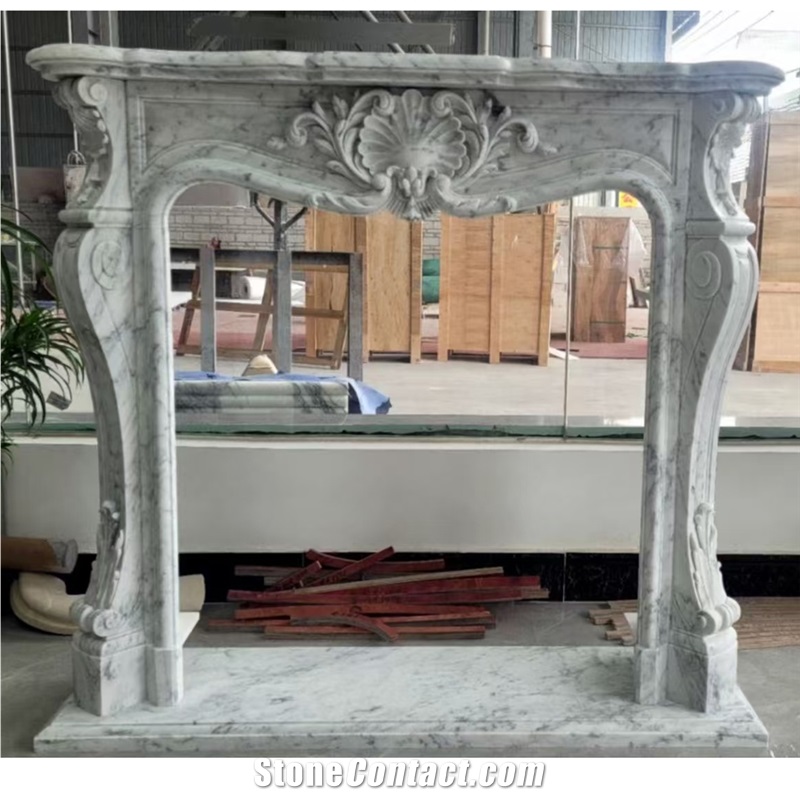 Cheaper  Black Marquina Marble Antique Fireplace Indoor