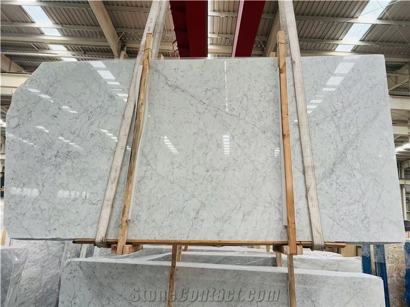 High Polished Italy Bianco Carrara White Marble Slabs