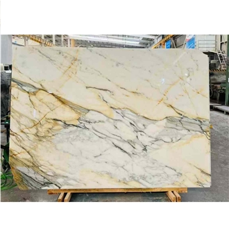 Italy Calacatta Gold Marble Slab And Tiles For Flooring
