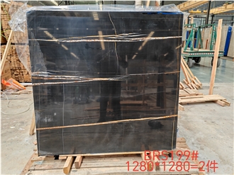 Polished Lauren Black Gold Marble Slabs