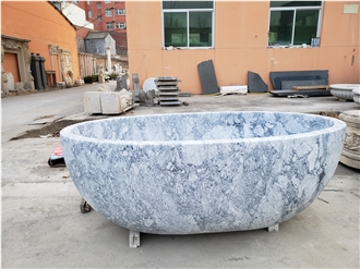 Stock Cheaper Big Gray Marble  Bathtubs For Bathroom
