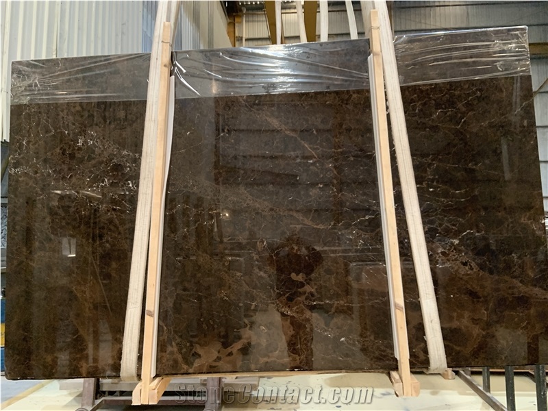 Dark Emperador Marble Polished Slabs