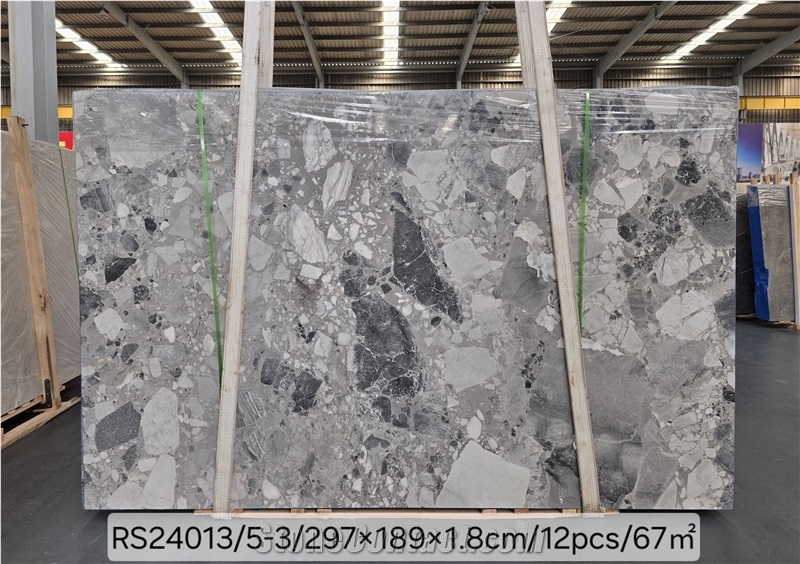Panda Grey Marble Slabs, Floor And Wall Tiles