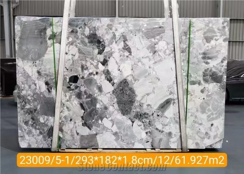 Panda Grey Marble Slabs, Floor And Wall Tiles