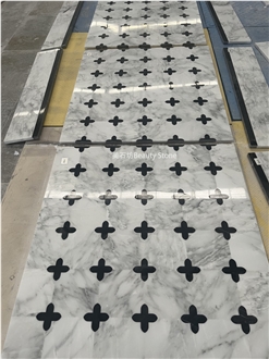 Grey Marble Design Seamless Waterjet Marble Pattern Medallion