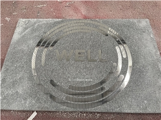 Stainless Steel Inlay Granite Medallion Waterjet Cut Pattern