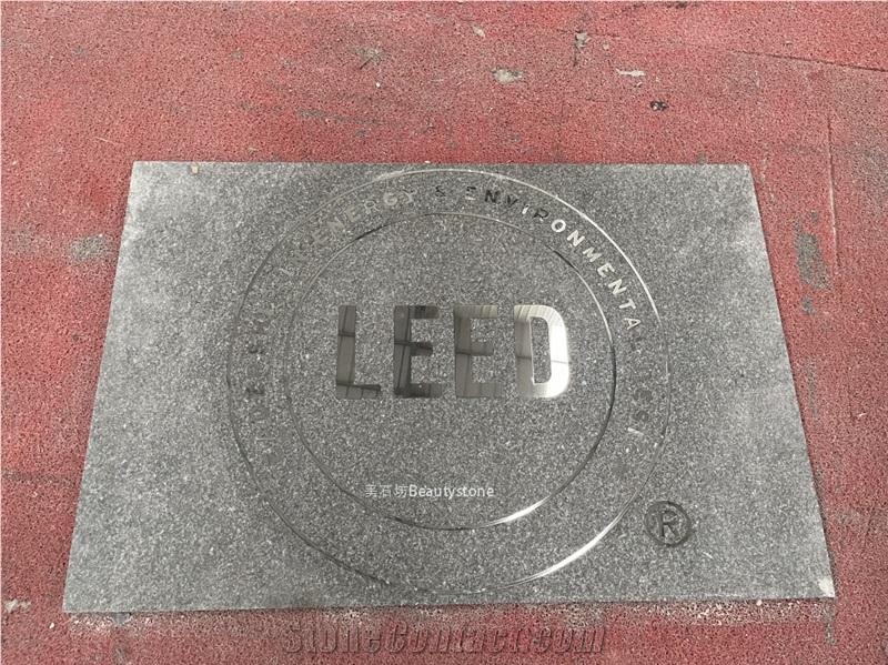Stainless Steel Inlay Granite Medallion Waterjet Cut Pattern