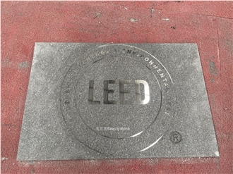 Stainless Steel Inlay Granite Medallion Waterjet Cut Pattern
