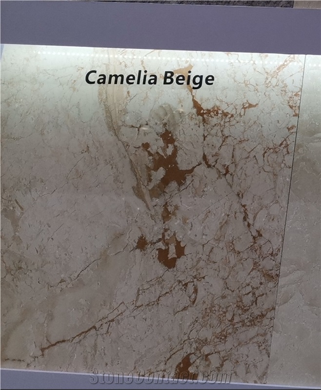 Camelia Beige Marble Polished And Honed Slabs