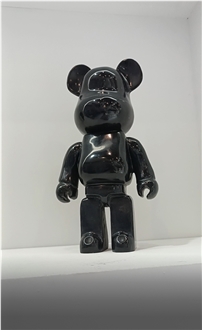 Green Marble Carved Gloomy Bear Sculptures