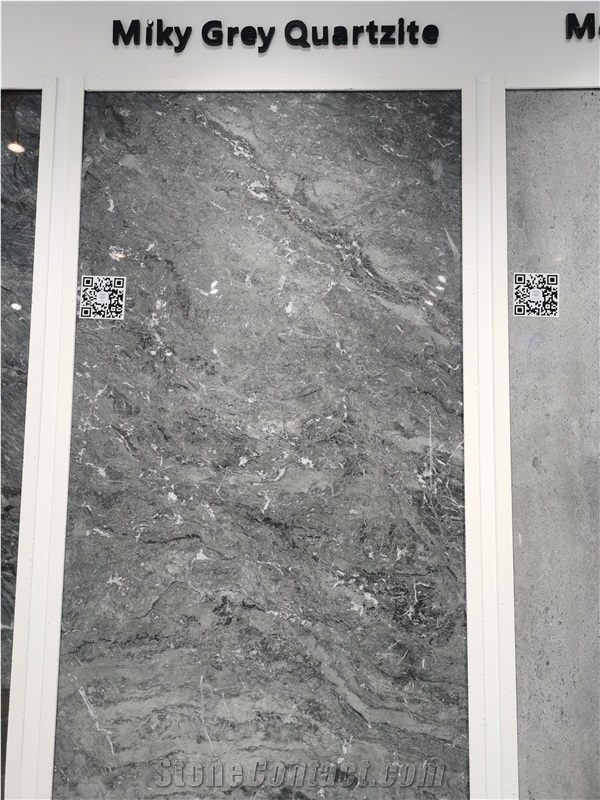 Milky Grey Quartzite Polished Slabs