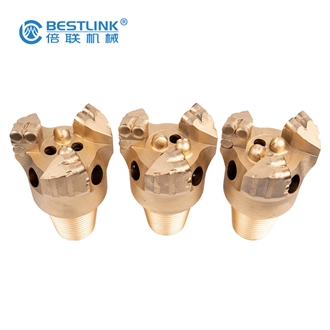 3 Wing PDC Concave Drill Bits For Stone Work Coal Mining