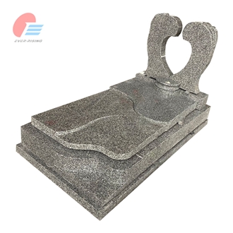 European Style Cheap G655 Stin Grey Granite Single Headstone