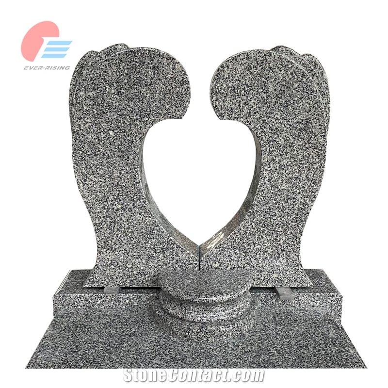 European Style Cheap G655 Stin Grey Granite Single Headstone