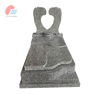 European Style Cheap G655 Stin Grey Granite Single Headstone