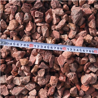 Red Travertine Crushed Stone