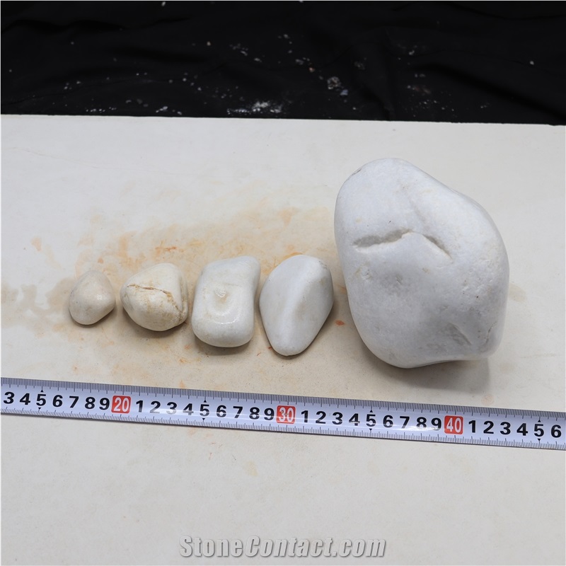 White Marble Tumbled Pebbles