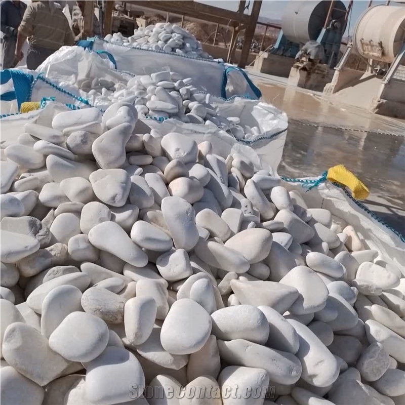 White Marble Tumbled Pebbles