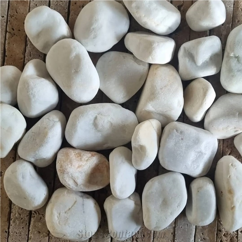 White Marble Tumbled Pebbles