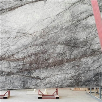 Black Eagle White Marble Slab