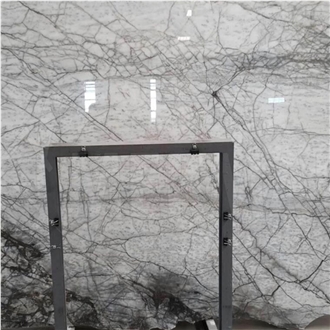 Black Eagle White Marble Slab