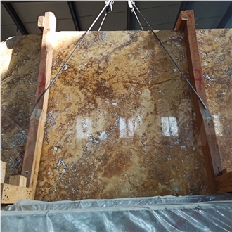 Gold Travertine Slab