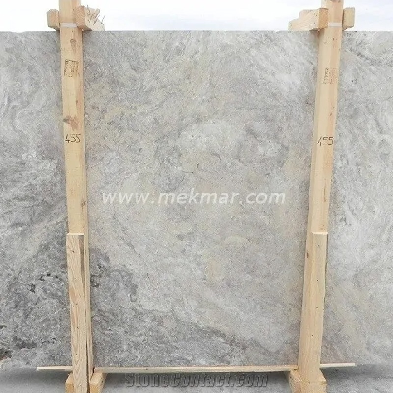 Silver Grey Travertine Slab