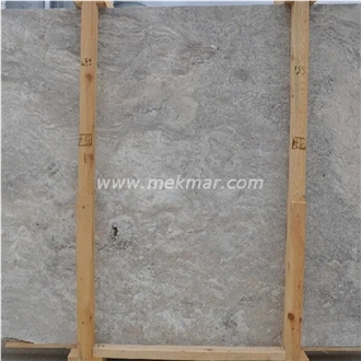 Silver Grey Travertine Slab