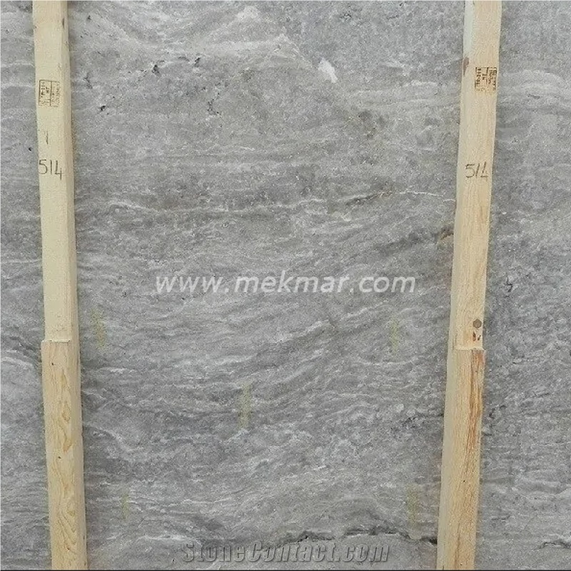 Silver Grey Travertine Slab
